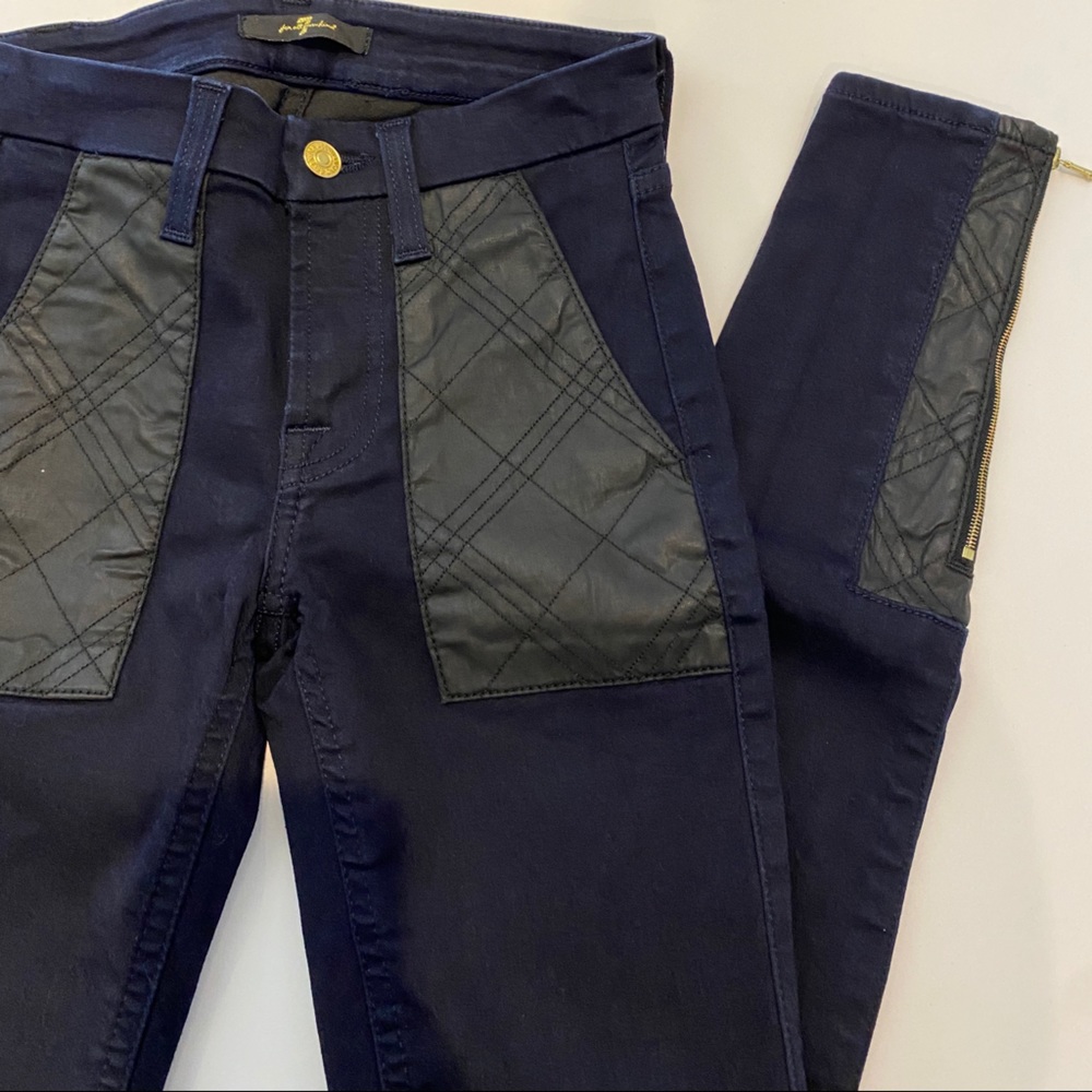 Navy Black Seven For All Mankind Skinny Size 24